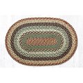 Capitol Importing Co 27 x 45 in. Jute Oblong Braided Rug - Buttermilk and Cranberry 23-413